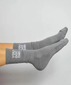Soxygen Accessories Unisex Grey ‘You Got This’ Classic Socks