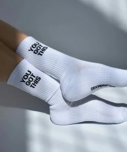 Soxygen Unisex White ‘You Got This’ Classic Socks Accessories