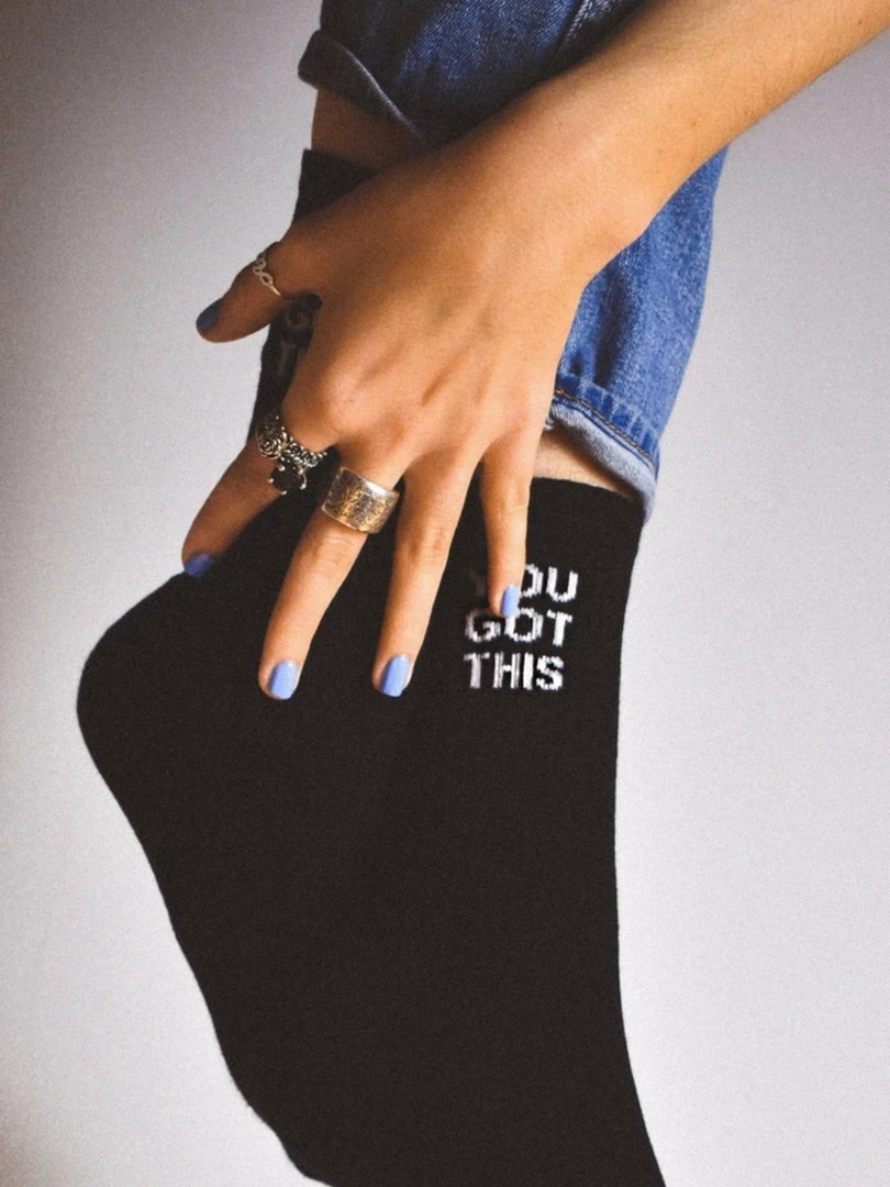 Soxygen Unisex Black ‘You Got This’ Classic Socks 4 Soxygen Unisex Black ‘You Got This’ Classic Socks