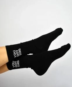 Soxygen Unisex Black ‘You Got This’ Classic Socks