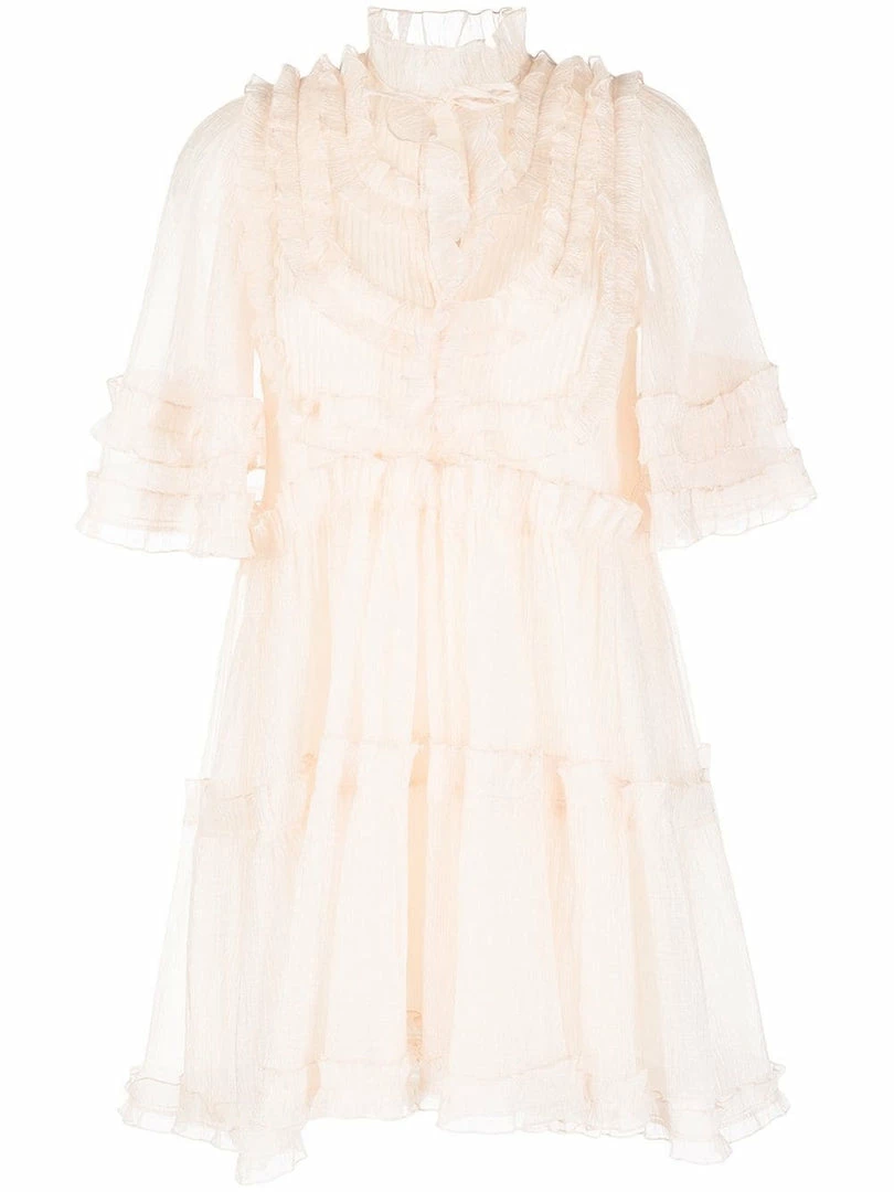 Stella Nova 'Elaya' Sheer Ruffle Mini Dress 8 Stella Nova 'Elaya' Sheer Ruffle Mini Dress