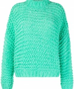 Stella Nova Green 'Kira' Chunky Knit Sweater Clothing