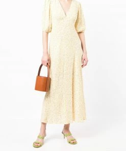 Rixo London 'Steph' Floral Tie Back Midi Dress