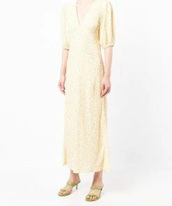 Rixo London 'Steph' Floral Tie Back Midi Dress