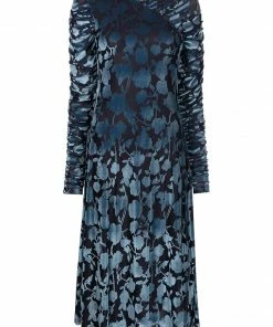 Stine Goya 'Ellie' Floral Velvet Midi Dress Clothing
