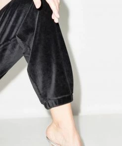 Alexanderwang.t Clothing Black ‘Stretch Corduroy Logo Sweatpants’