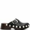 Ganni Black 'Studded Buckle Clogs'