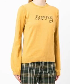 Bella Freud 'Sunny' Slogan Knitted Sweater