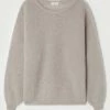 American Vintage Taupe Oversized ‘Pinobery’ Mohair Sweater Clothing