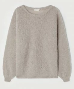American Vintage Taupe Oversized ‘Pinobery’ Mohair Sweater Clothing