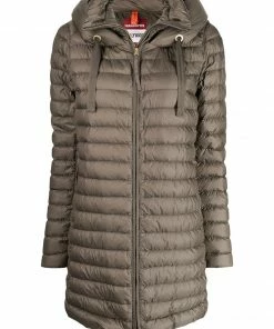 Parajumpers Green'Tessa' Hooded Coat Clothing