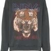 Anine Bing Clothing Faded Black 'Tiger Sweatshirt'