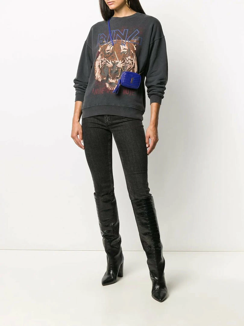 Anine Bing Clothing Faded Black 'Tiger Sweatshirt' 7 Anine Bing Clothing Faded Black 'Tiger Sweatshirt'