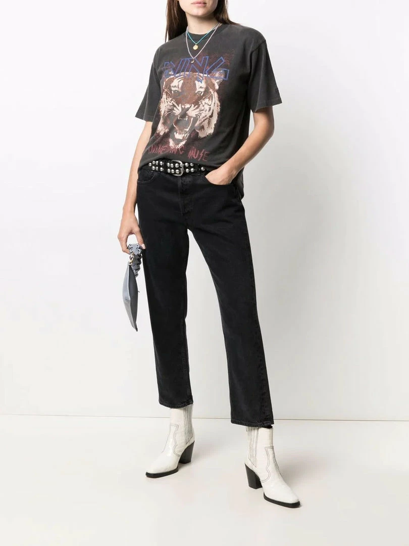 Anine Bing Faded Black 'Tiger Tee' Clothing 4 Anine Bing Faded Black 'Tiger Tee' Clothing