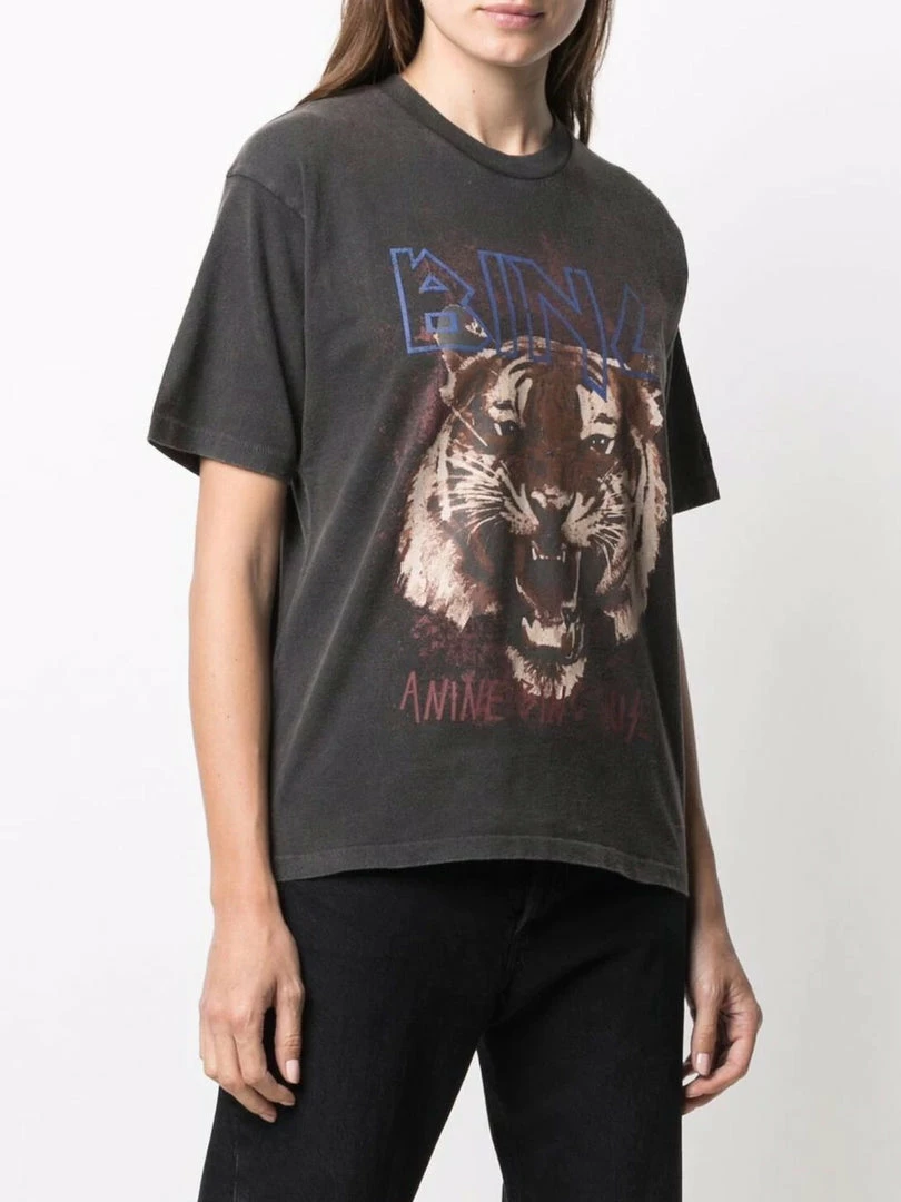Anine Bing Faded Black 'Tiger Tee' Clothing 5 Anine Bing Faded Black 'Tiger Tee' Clothing