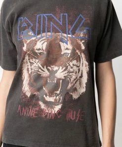 Anine Bing Faded Black 'Tiger Tee' Clothing 11 Anine Bing Faded Black 'Tiger Tee' Clothing