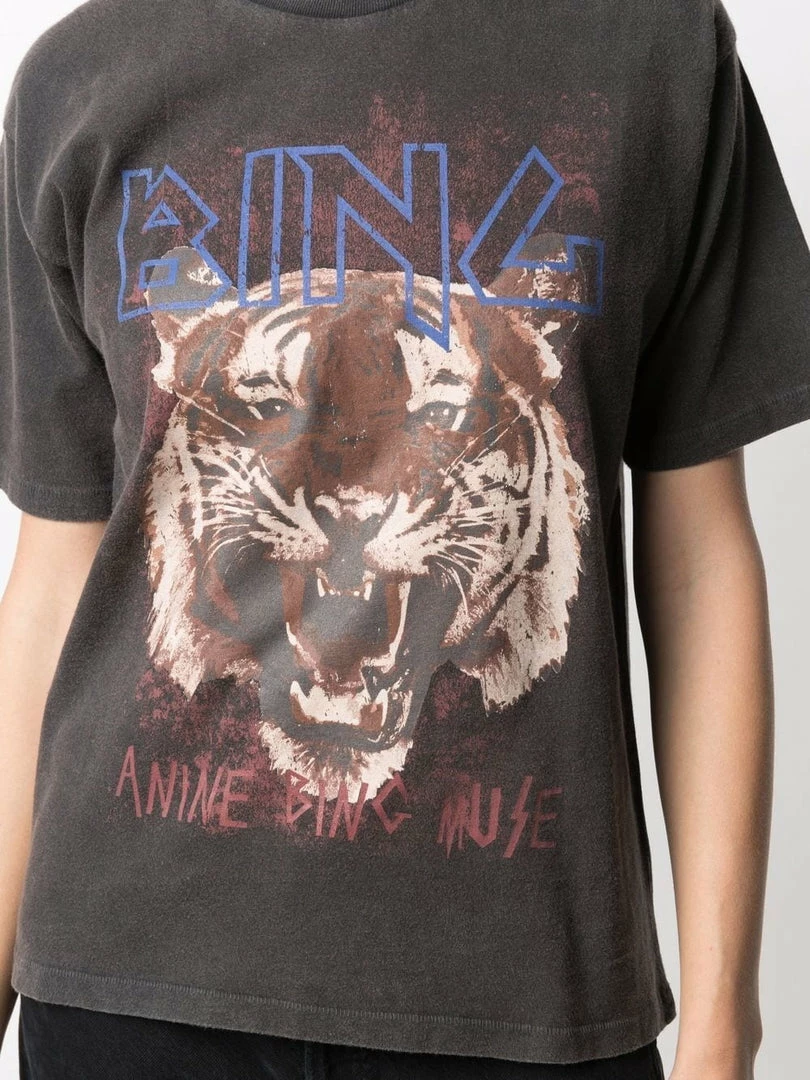 Anine Bing Faded Black 'Tiger Tee' Clothing 7 Anine Bing Faded Black 'Tiger Tee' Clothing