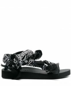 Arizona Love Black 'Trekky Chou' Bandana Sandals Shoes