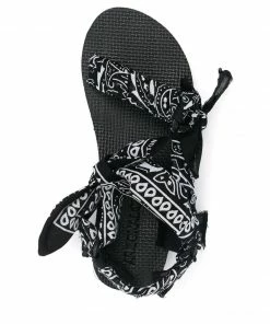 Arizona Love Black 'Trekky Chou' Bandana Sandals Shoes 9 Arizona Love Black 'Trekky Chou' Bandana Sandals Shoes