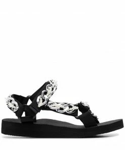 Arizona Love Silver 'Trekky Trio Chain' Sandals Shoes