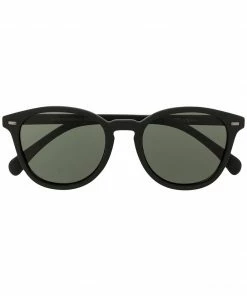 Le Specs Unisex ‘Bandwagon’ Black Rubber Sunglasses