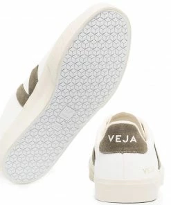 VEJA Shoes 'Khaki And White Low-Top Trainers'