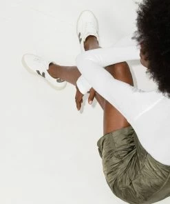 VEJA Shoes 'Khaki And White Low-Top Trainers'