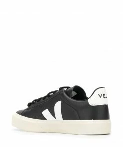 VEJA Black And White ‘Campo’ Chromefree Trainers Shoes