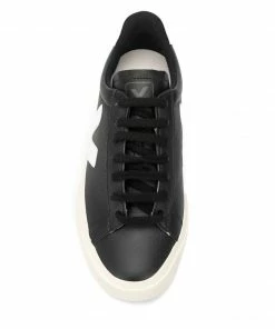 VEJA Black And White ‘Campo’ Chromefree Trainers Shoes