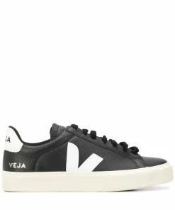 VEJA Black And White ‘Campo’ Chromefree Trainers Shoes
