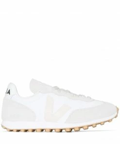 VEJA White ‘Rio Branco’ Suede Detail Trainers Shoes