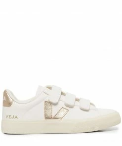 VEJA ‘Recife’ Gold Detail Velcro Trainers Shoes
