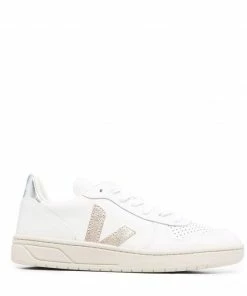VEJA ‘V-10’ Contrast Metallic Trainers