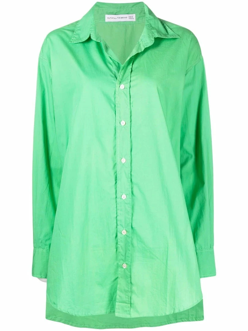 Faithfull The Brand New In Green 'Vega Shirt Dress' 3 Faithfull The Brand New In Green 'Vega Shirt Dress'