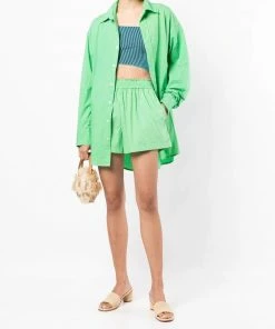 Faithfull The Brand New In Green 'Vega Shirt Dress'