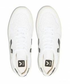 VEJA White And Black 'V-10' Trainers Shoes