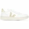 VEJA White And Gold 'V-10' Trainers Shoes