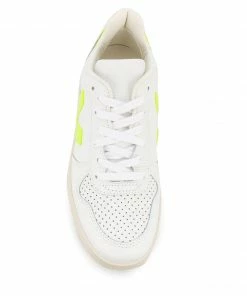 VEJA White And Neon Yellow 'V-10' Trainers Shoes 9 VEJA White And Neon Yellow 'V-10' Trainers Shoes