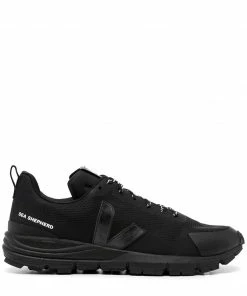 'Veja X Sea Shepherd Black Mesh Trainers' Shoes