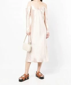 Vince 'Long Sleeve Midi Slip Dress' Clothing