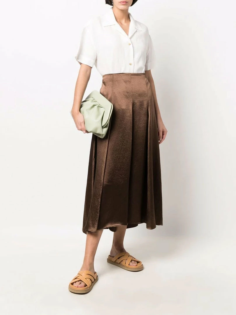 Vince Brown 'Panelled Satin Slip Midi Skirt' Clothing 4 Vince Brown 'Panelled Satin Slip Midi Skirt' Clothing