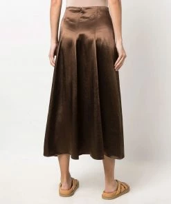 Vince Brown 'Panelled Satin Slip Midi Skirt' Clothing 10 Vince Brown 'Panelled Satin Slip Midi Skirt' Clothing