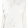 Vince Ivory 'Fine-Knit V-neck Top'