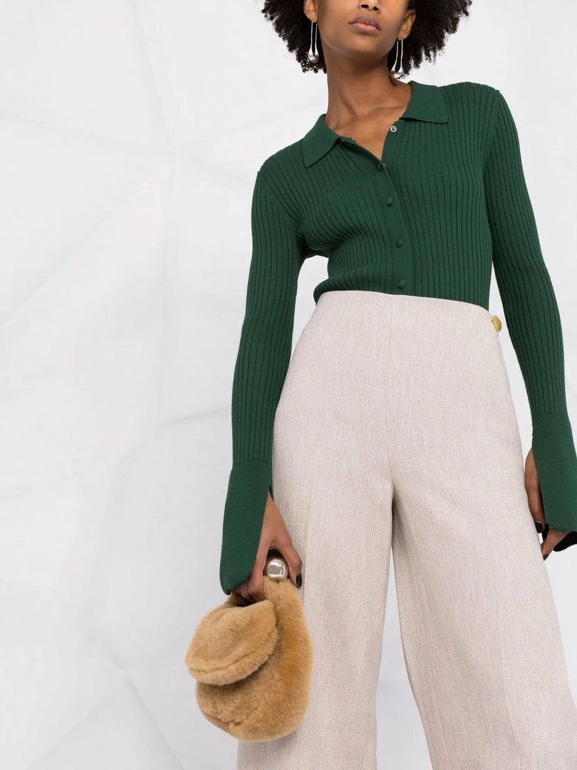 Vince Clothing Light Grey ‘Cropped Wide Leg Trousers’ 5 Vince Clothing Light Grey ‘Cropped Wide Leg Trousers’