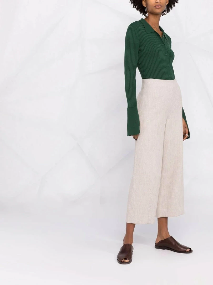 Vince Clothing Light Grey ‘Cropped Wide Leg Trousers’ 8 Vince Clothing Light Grey ‘Cropped Wide Leg Trousers’