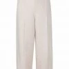 Vince Clothing Light Grey ‘Cropped Wide Leg Trousers’