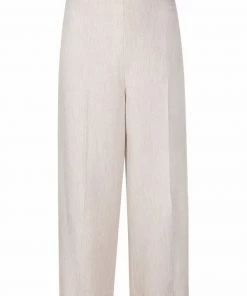 Vince Clothing Light Grey ‘Cropped Wide Leg Trousers’