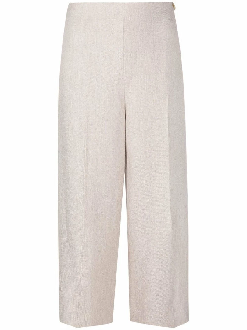 Vince Clothing Light Grey ‘Cropped Wide Leg Trousers’ 3 Vince Clothing Light Grey ‘Cropped Wide Leg Trousers’