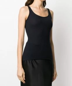 Vince Clothing Navy 'Ribbed Vest Top’