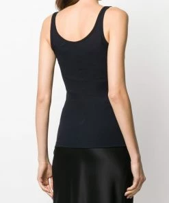Vince Clothing Navy 'Ribbed Vest Top’